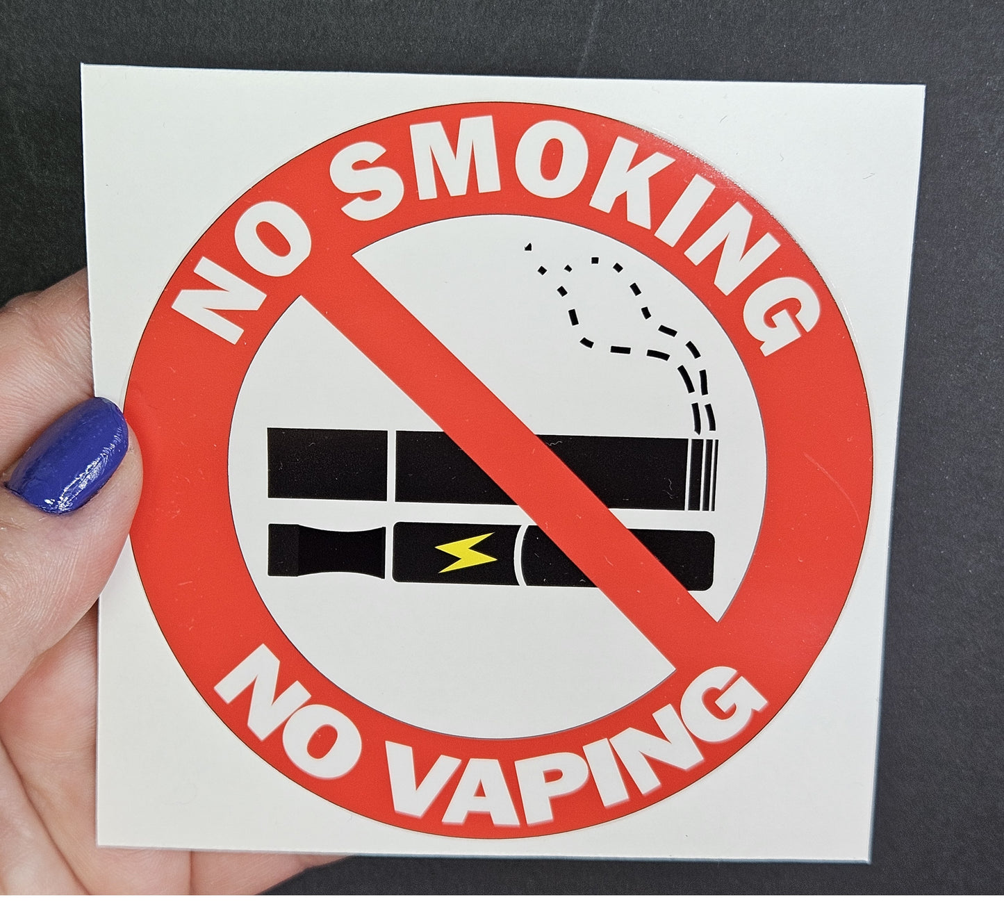 Transparent background Single Layer - No Smoking No Vaping Signs Vinyl Stickers 10 cm diameter. Choose per Unit, or 5 signs and get 1 Free, or 10 signs and get 2 Free. (Copy)