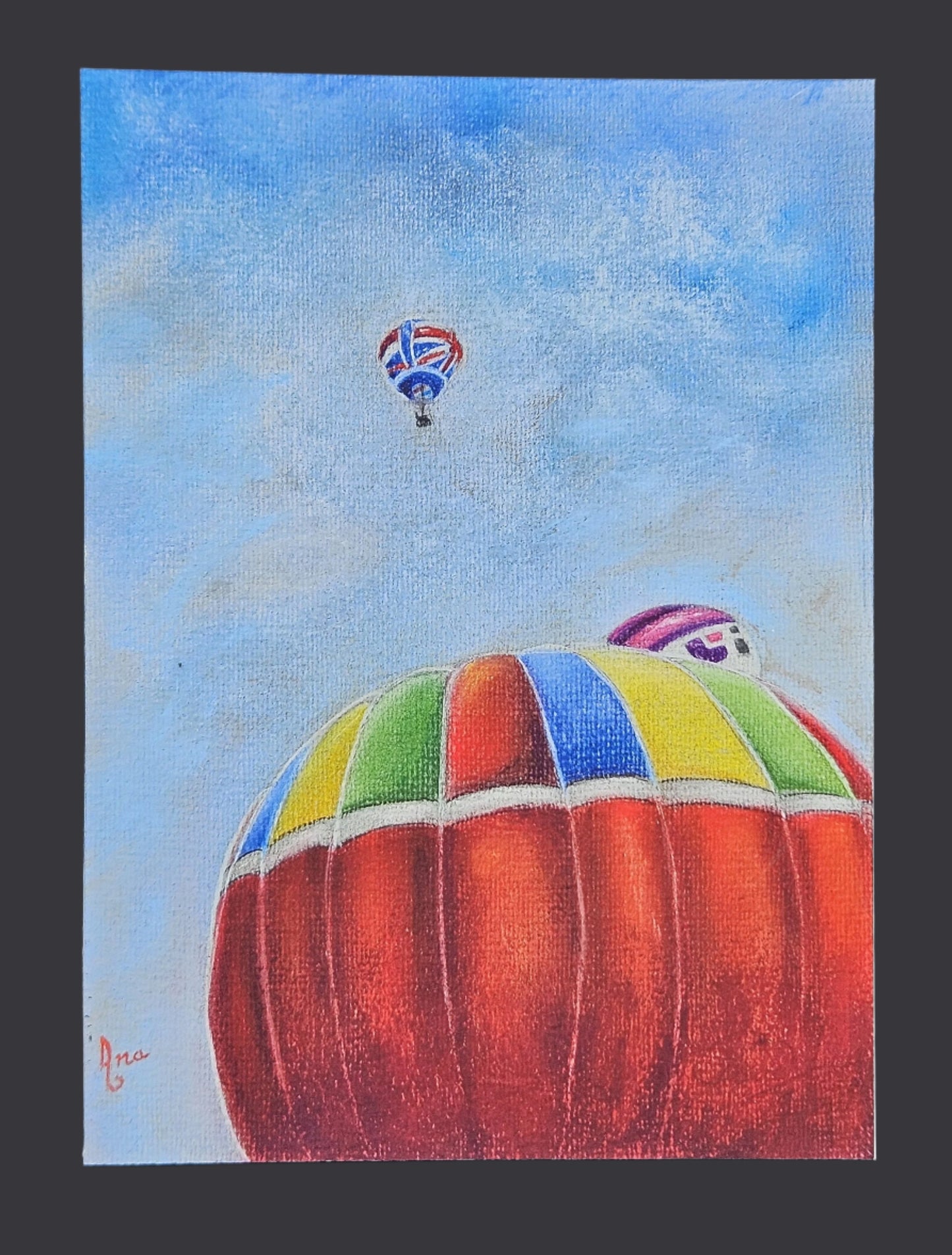 Limited Edition Print ""Hot Air Balloons in Bristol".  Fine Art Archival Prints of colourful hot air balloons, from my original soft pastel painting.