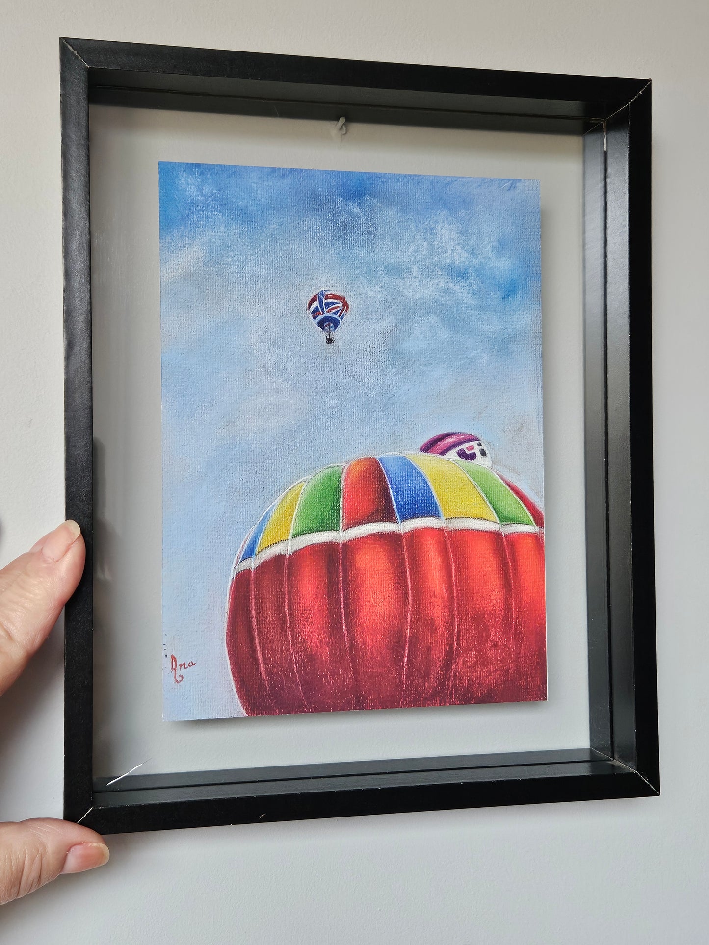 Limited Edition Print ""Hot Air Balloons in Bristol".  Fine Art Archival Prints of colourful hot air balloons, from my original soft pastel painting.