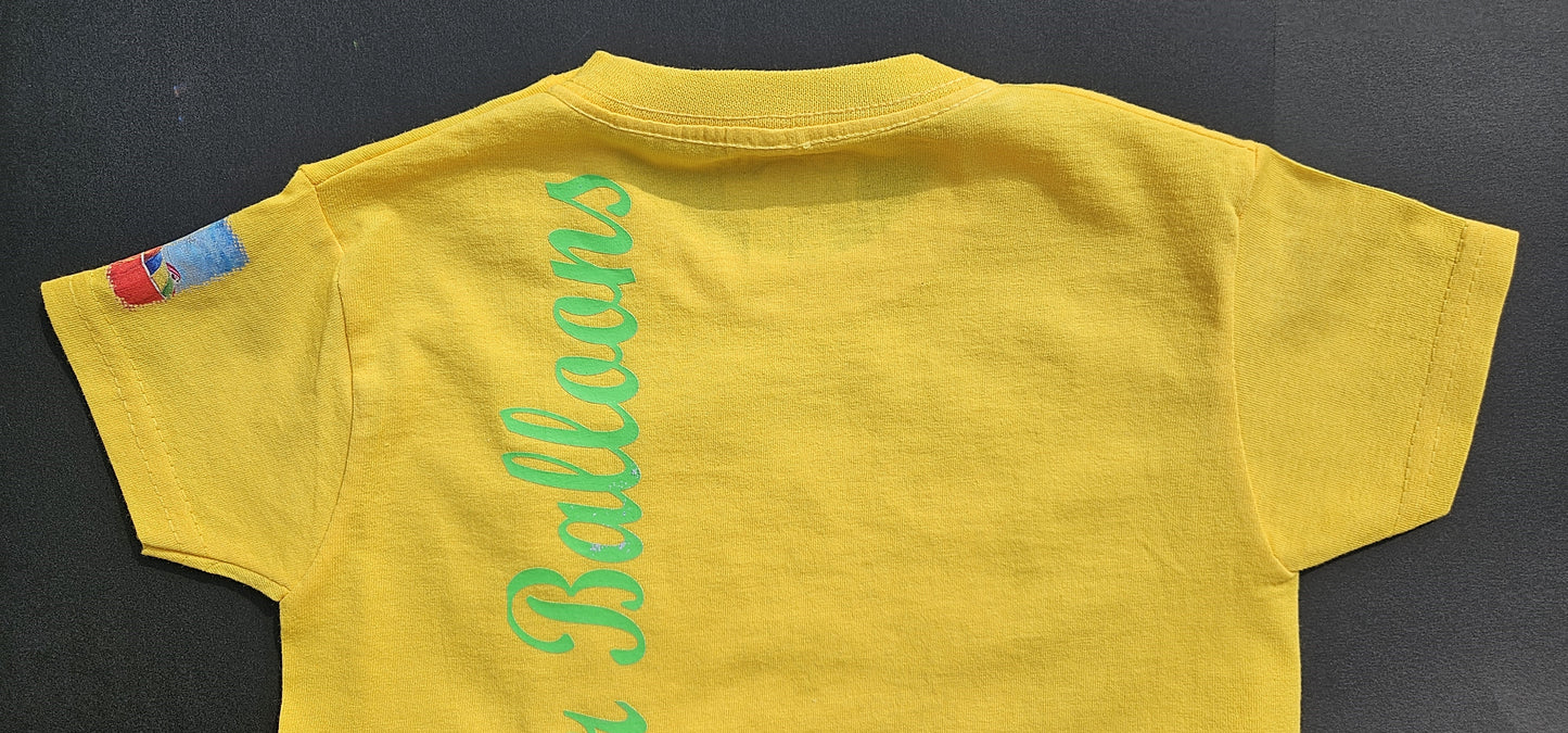 Sunflower Yellow. T-Shirts with Hot Air Balloons in Bristol Graphics for Toddlers, and Youth. Sunflower colour.