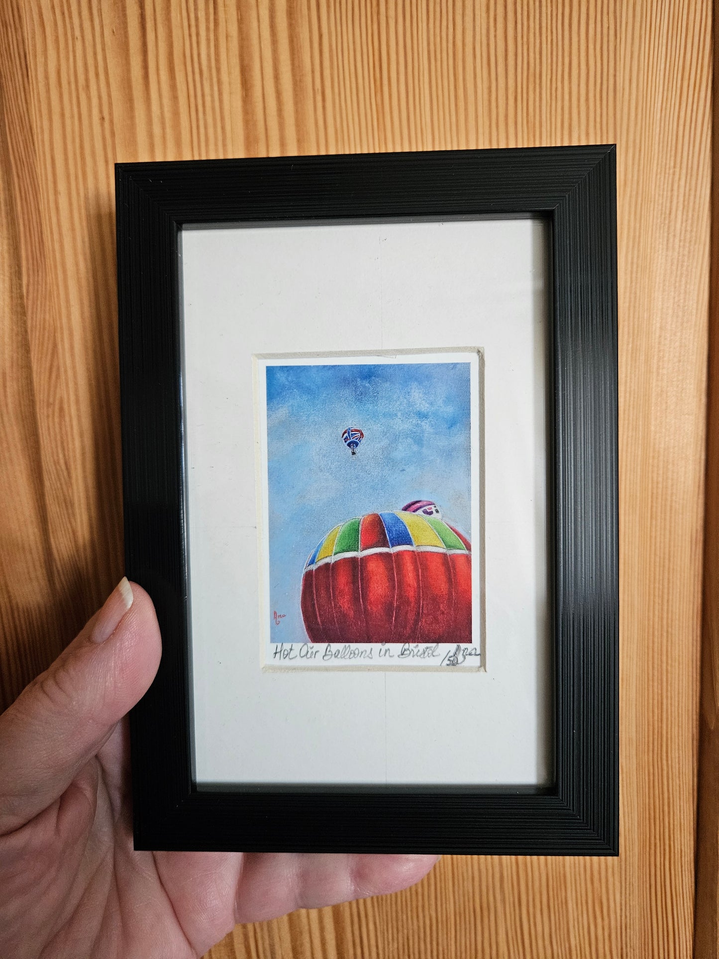 Limited Edition Print ""Hot Air Balloons in Bristol".  Fine Art Archival Prints of colourful hot air balloons, from my original soft pastel painting.