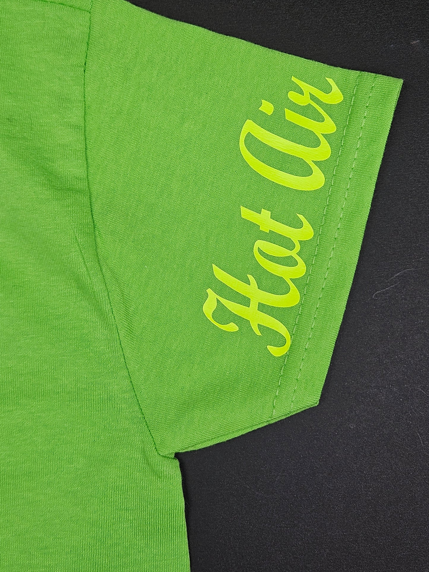 Lime Green Colour. T-Shirts with Hot Air Balloons in Bristol Graphics for Toddlers, and Youth. Lime green colour