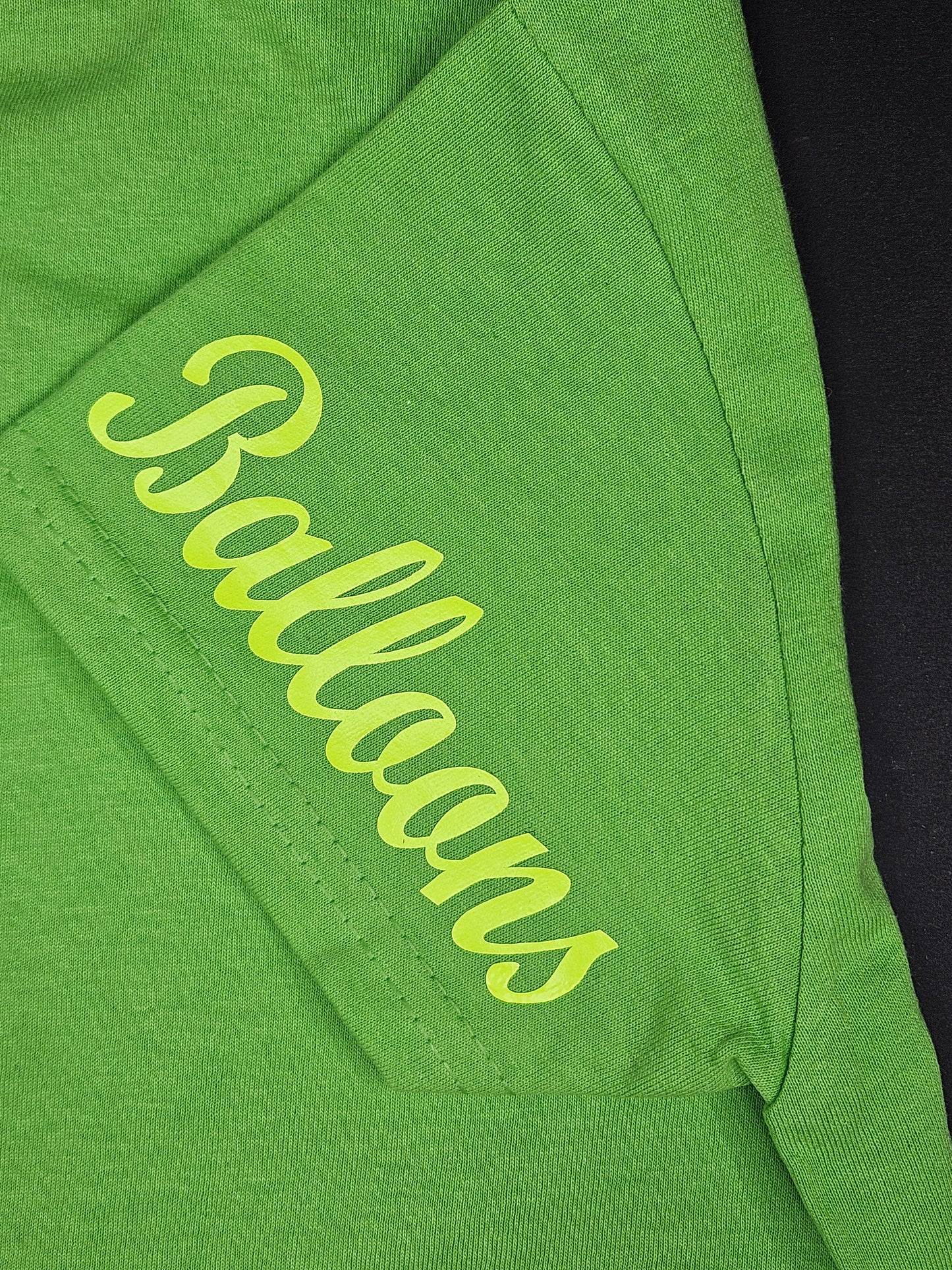 Lime Green Colour. T-Shirts with Hot Air Balloons in Bristol Graphics for Toddlers, and Youth. Lime green colour