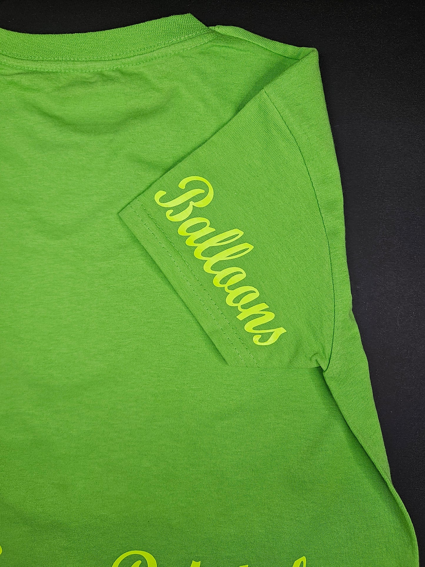 Lime Green Colour. T-Shirts with Hot Air Balloons in Bristol Graphics for Toddlers, and Youth. Lime green colour