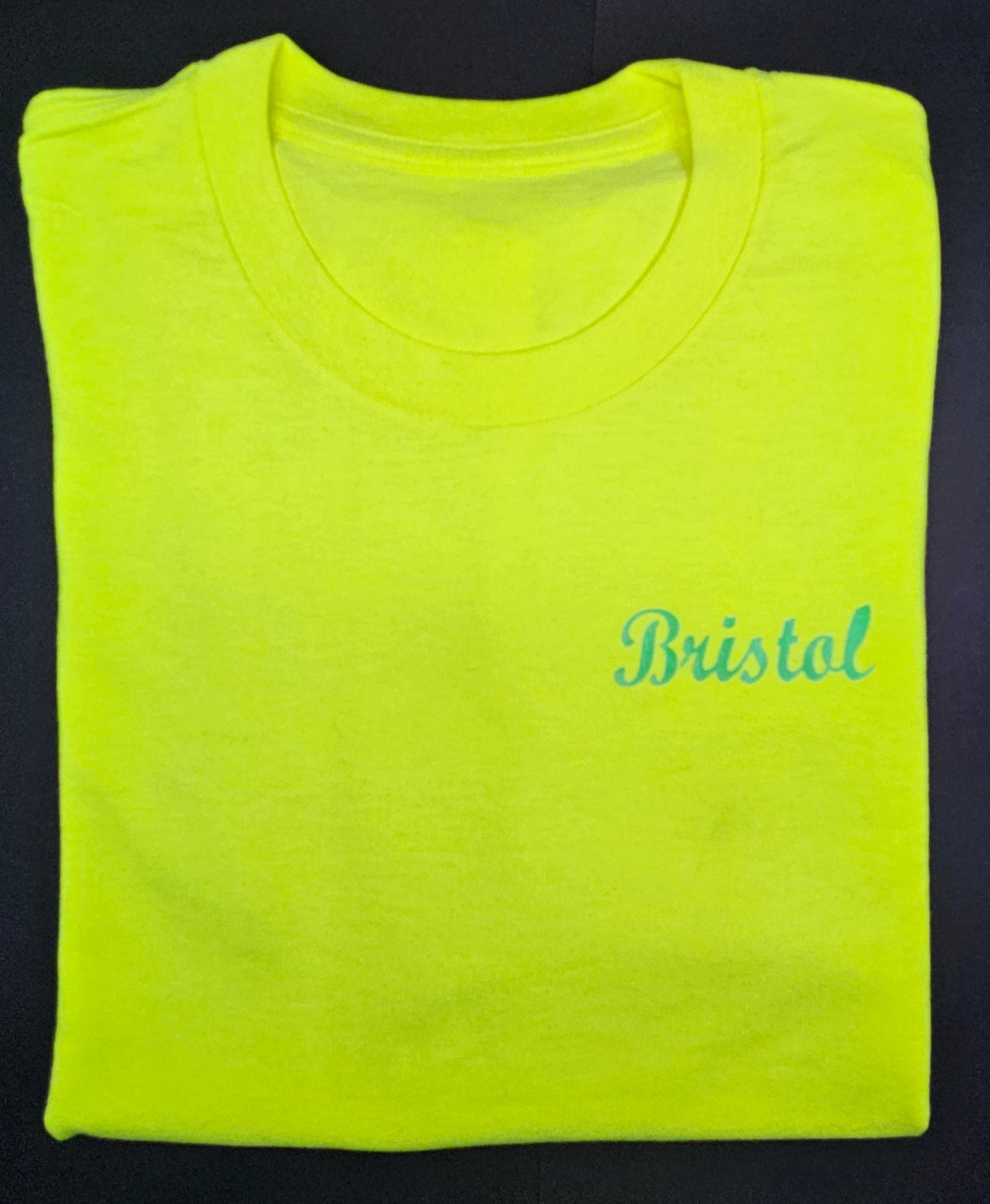 Fluo Yellow. T-Shirts with Hot Air Balloons in Bristol Graphics for Adults. Fluorescent Yellow colour.