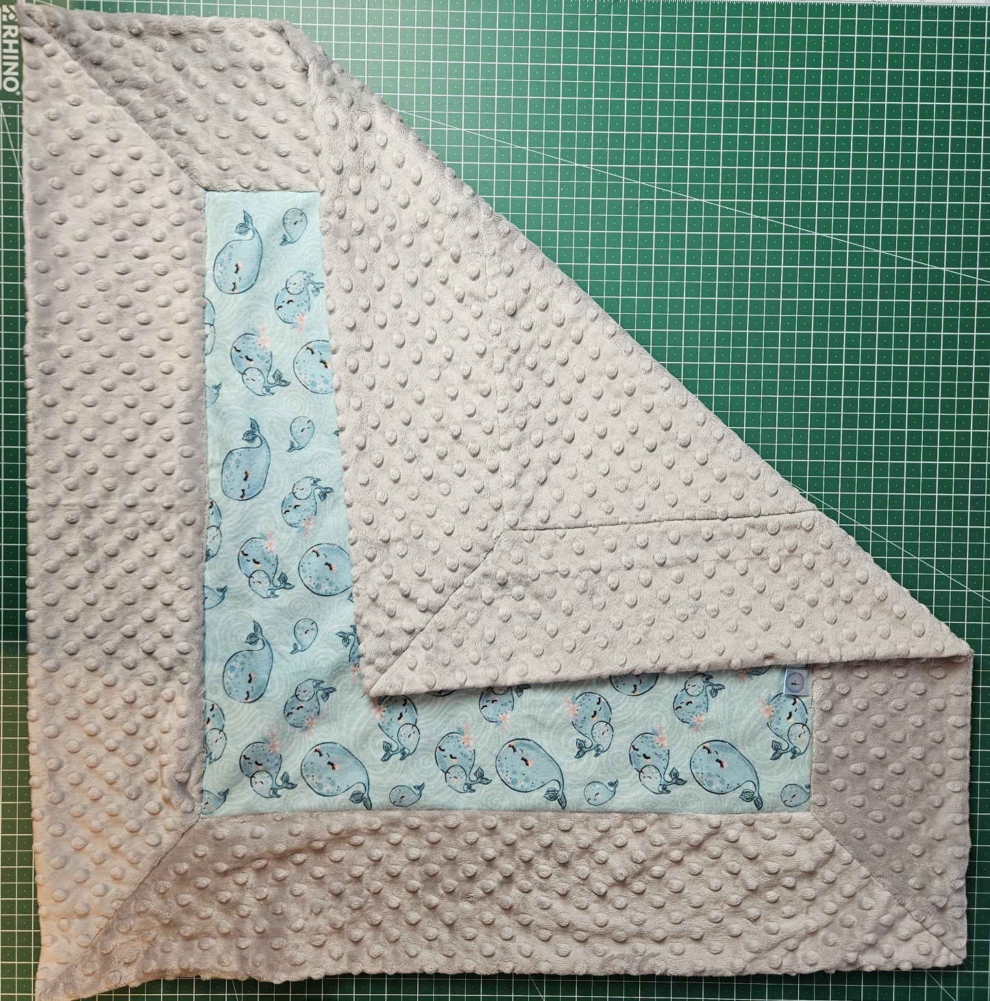 Receiving Baby Blanket. Double sided, Flannel cotton print on one side, Cuddle Super Soft Dimple fabric on the back. Handmade, soft, comfy, cozy.