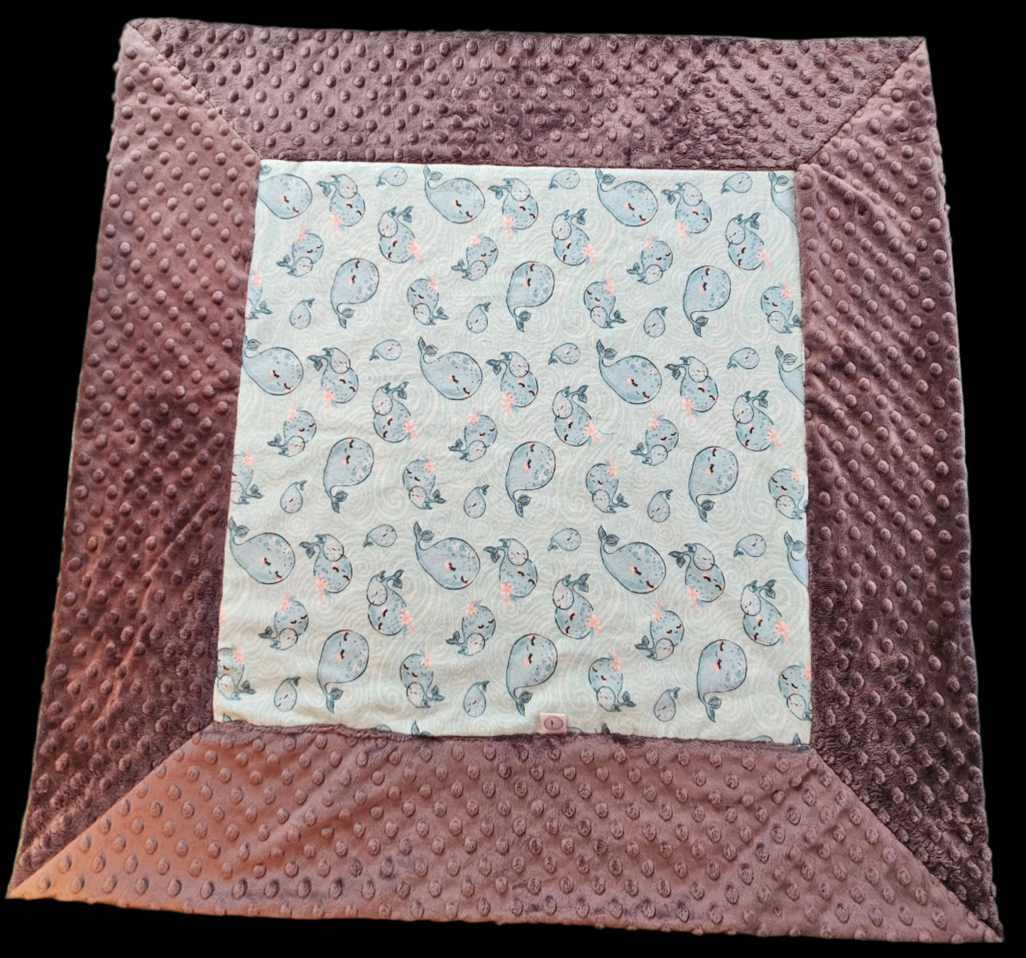 Receiving Baby Blanket. Double sided, Flannel cotton print on one side, Cuddle Super Soft Dimple fabric on the back. Handmade, soft, comfy, cozy.