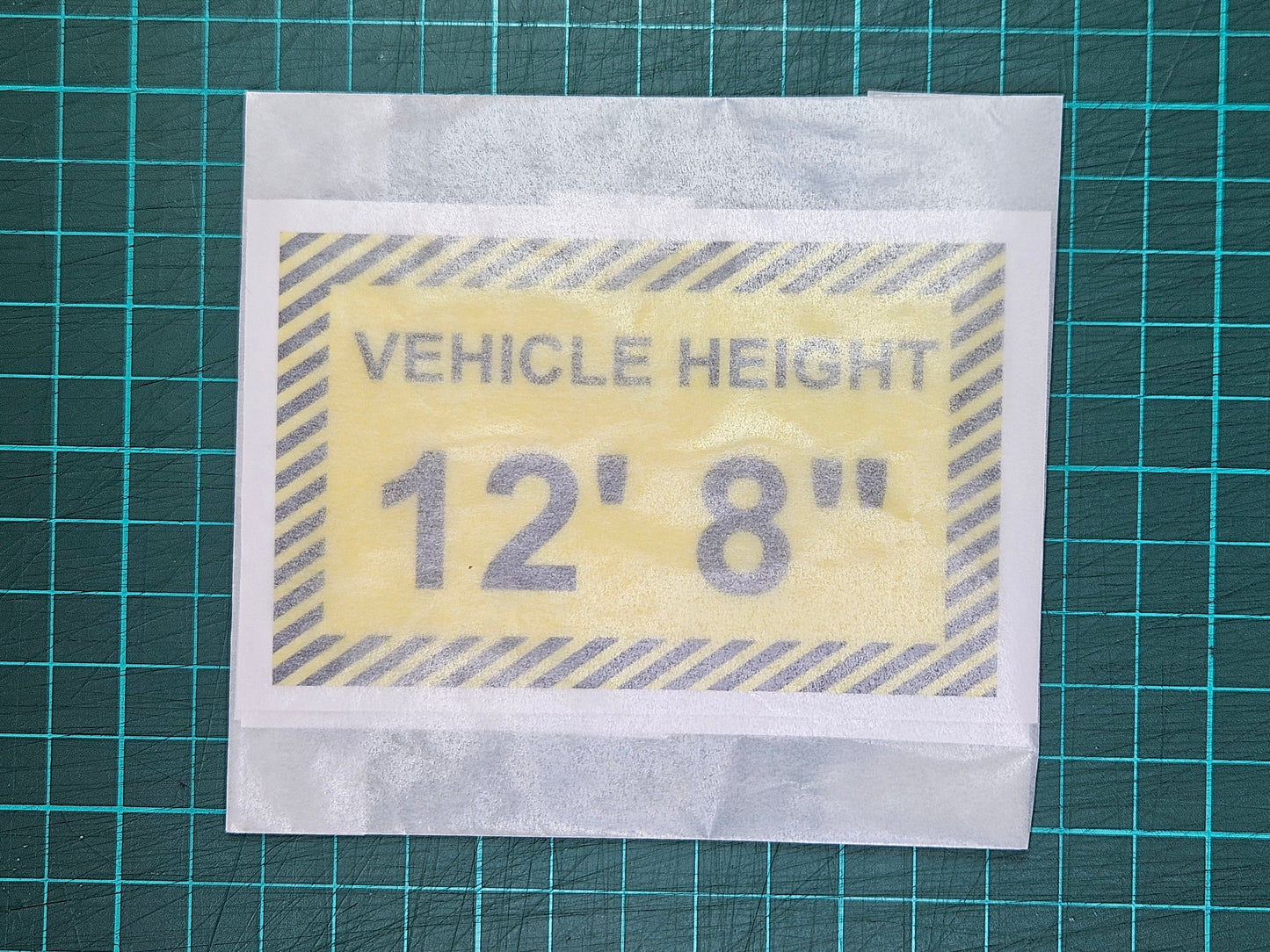 Commercial Vehicle Height Signs to place inside the cab of Commercial vehicles. Transparent background & Laminated. Size 10 X 6.5 cm