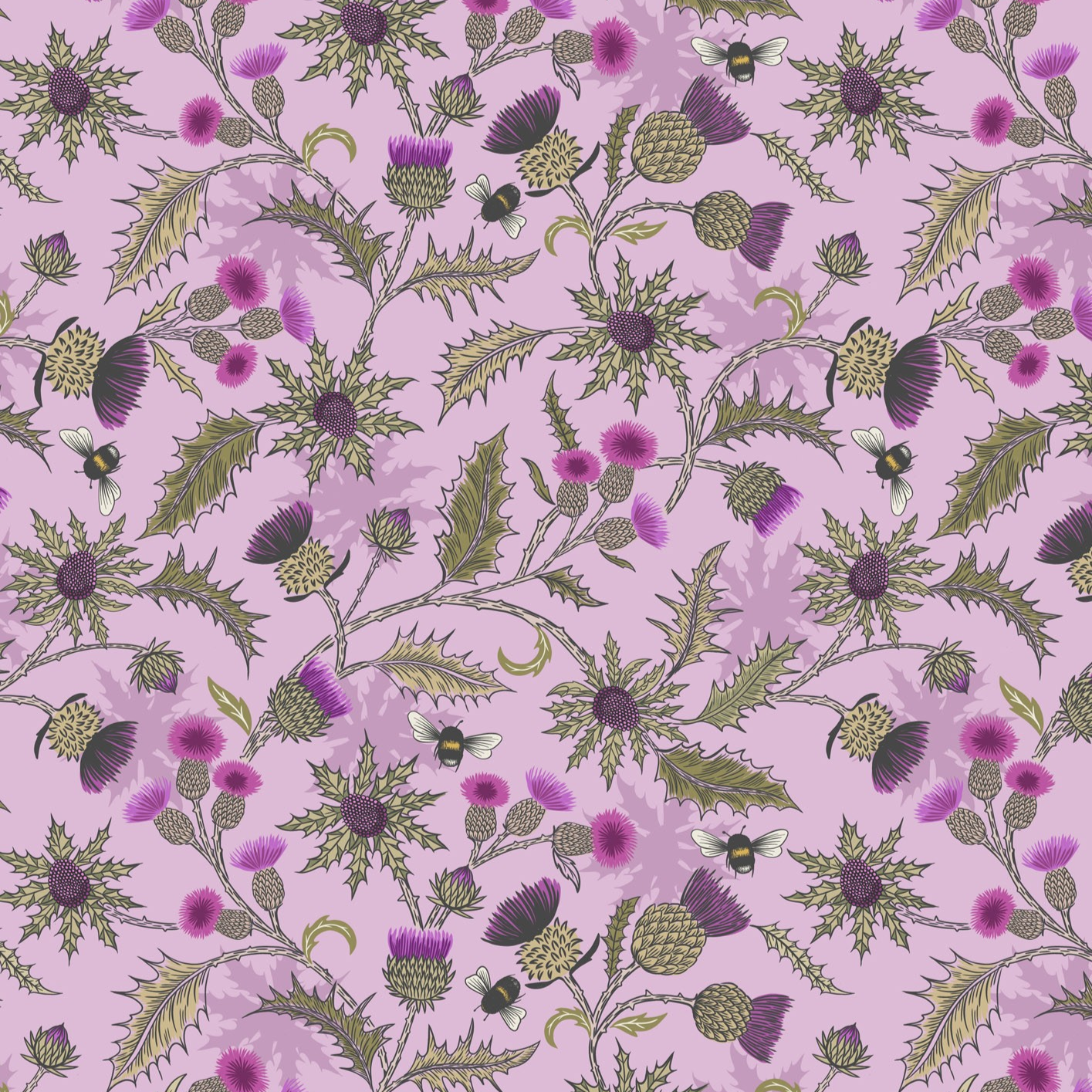 Highlands on warm heather - Highlands Fabrics Collection by Lewis & Irene