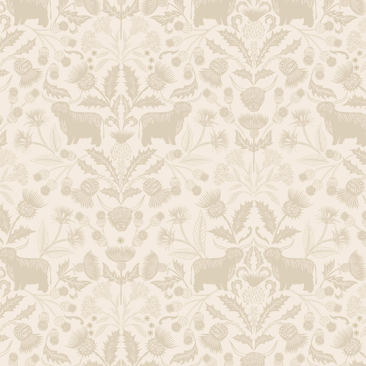 Highlands on warm heather - Highlands Fabrics Collection by Lewis & Irene