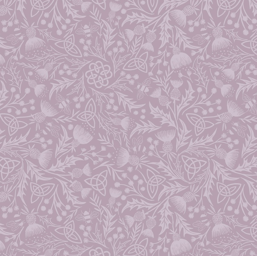 Highlands on cream - Highlands Fabrics Collection by Lewis & Irene