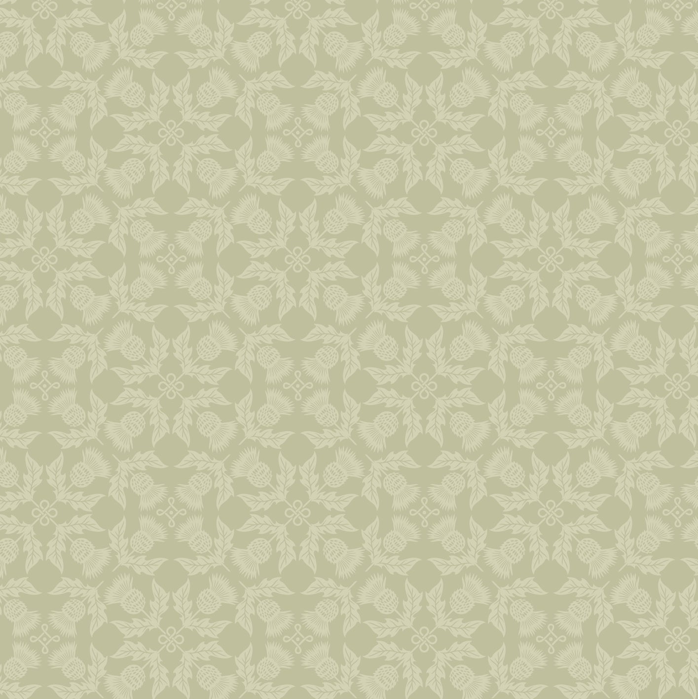 Highlands on cream - Highlands Fabrics Collection by Lewis & Irene